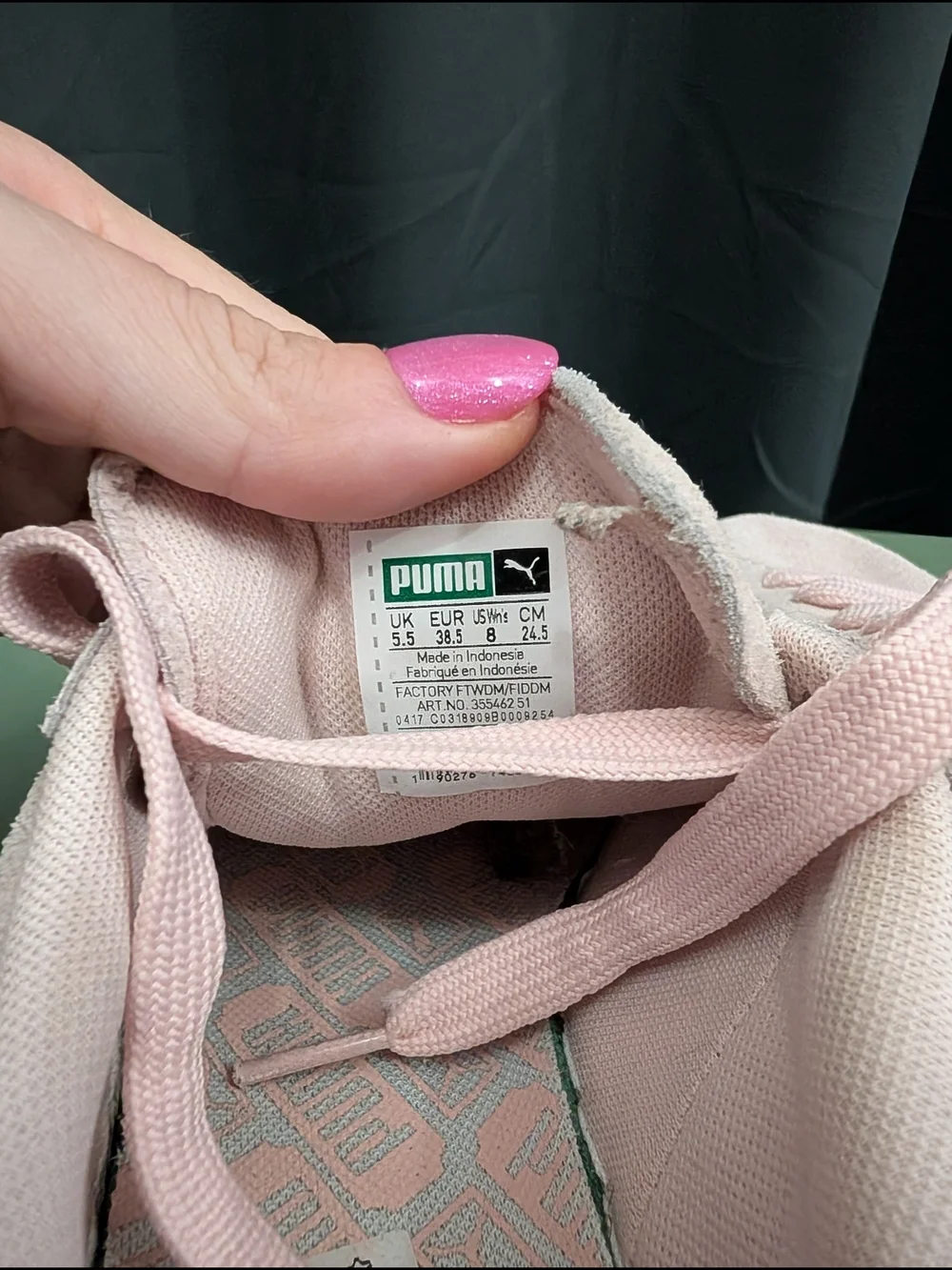 Puma Suede Women's Sneakers in Light Pink with Cream Accent SZ 8